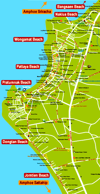 パタヤ-地図-map-ビーチ-1